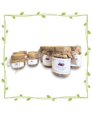 Saffron  Hand-Rosted Cashews in a Reusable Glass jar (Available Only in California)